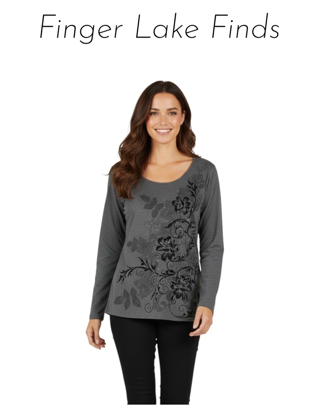 NWT Charcoal Heather Gray Long-Sleeve Sweater, M